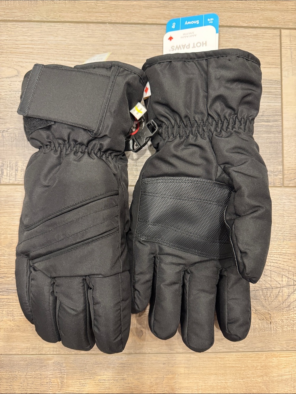 Unisex Adult Hot Paws S/M Black Insulated Winter Gloves